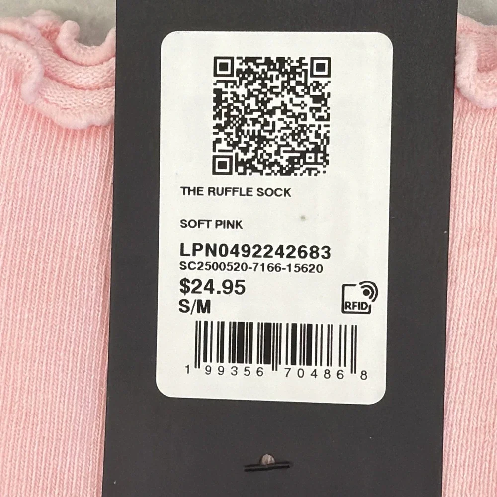 Fabletics Women's The Ruffle Sock Soft Pink S/M